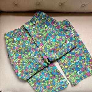 NWOT Big Bud Press Green Floral Work Pants in Moss Blossom, unisex XS
